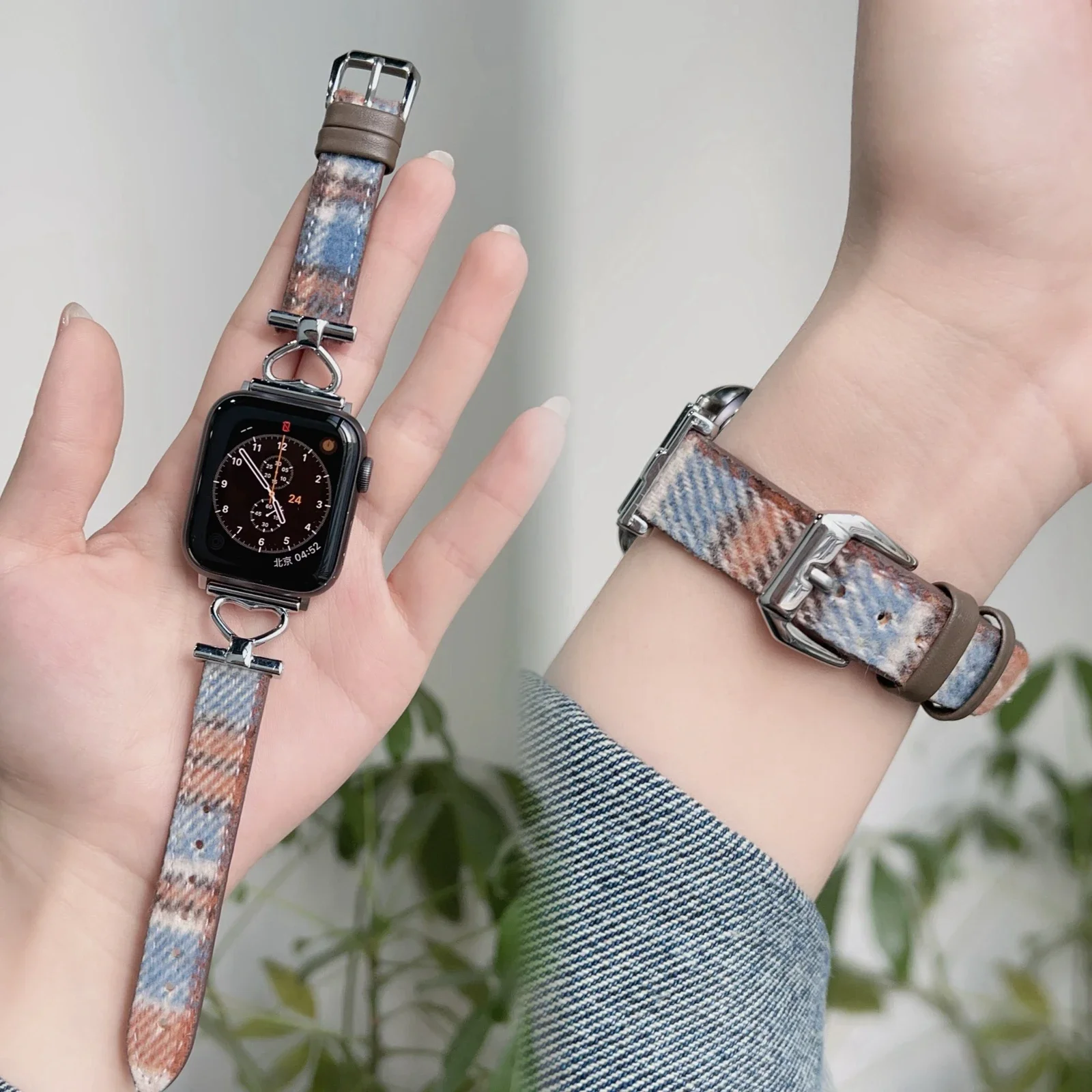 Fashion Leather loop For Apple Watch band women Series Ultra 10/9/8/7/6/5/4/3/2 38mm 40mm 41mm 42mm 44mm 45mm 46mm Strap
Fashion Leather loop For Apple Watch band women Series Ultra 10/9/8/7/6/5/4/3/2 38mm 40mm 41mm 42mm 44mm 45mm 46mm Strap