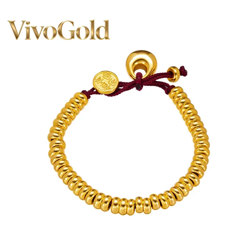 VivoGold9999 high-quality ancient abacus beads and small fat blessing red rope 24K real gold bracelet women's bracelet bracele
VivoGold9999 high-quality ancient abacus beads and small fat blessing red rope 24K real gold bracelet women's bracelet bracele