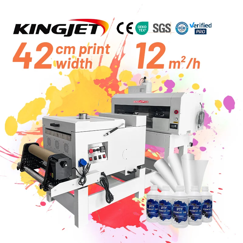 Kingjet Pet Film Dtf Printer Set Xp600 I3200 T Shirt Dtg 30cm 60cm 2 Heads Printing Machine A2 A3 Large Dtf Printer 
Kingjet Pet Film Dtf Printer Set Xp600 I3200 T Shirt Dtg 30cm 60cm 2 Heads Printing Machine A2 A3 Large Dtf Printer