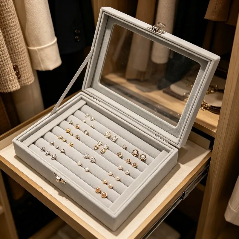 Velvet Jewelry Storage Box, Soft Lined Organizer for Rings, Earrings & Small Accessories
Velvet Jewelry Storage Box, Soft Lined Organizer for Rings, Earrings & Small Accessories