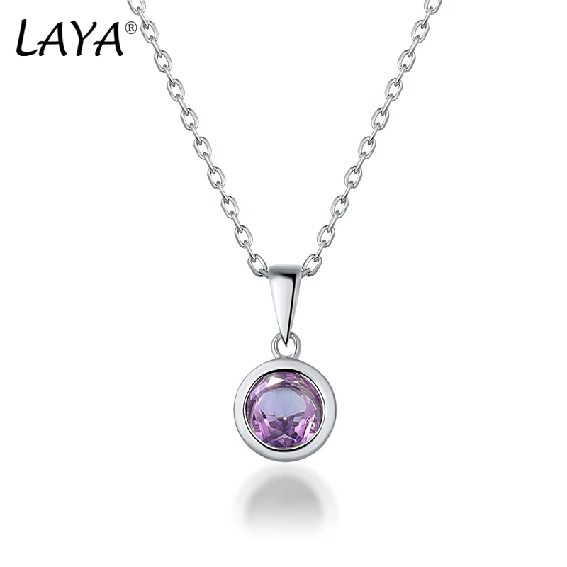 LAYA 925 Sterling Silver Natural Amethyst Bezel Setting Pendant Necklace For Women Original Fashion Jewelry 2025 Trend
LAYA 925 Sterling Silver Natural Amethyst Bezel Setting Pendant Necklace For Women Original Fashion Jewelry 2025 Trend
