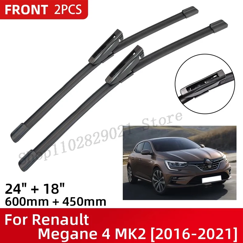 Front Wiper Blades For Renault Megane 4 MK2 2016-2021 Windshield Windscreen Window 24"+18" 2016 2017 2018 2019 2020 2021
Front Wiper Blades For Renault Megane 4 MK2 2016-2021 Windshield Windscreen Window 24"+18" 2016 2017 2018 2019 2020 2021