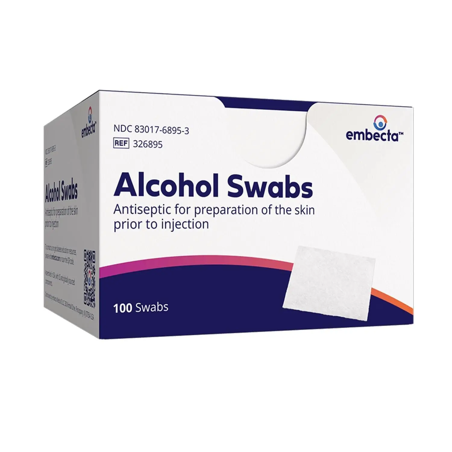 Alcohol Swabs 100 Count Individually Wrapped Sterile Wipes
Alcohol Swabs 100 Count Individually Wrapped Sterile Wipes
