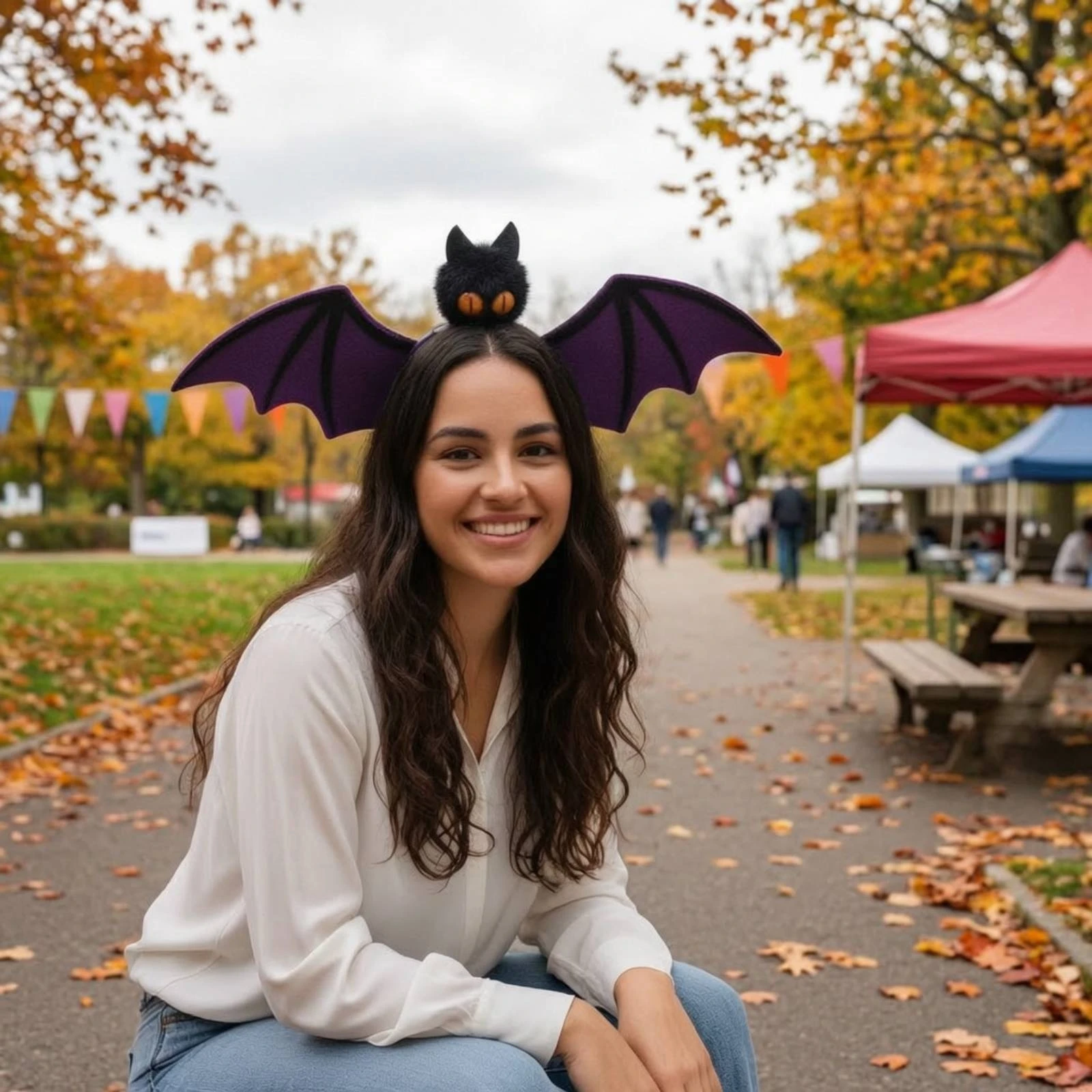 Cat Ear Headband with Vampire Wings Dress up Halloween Headband with Cat Ears Costume Accessory Whimsical Hairband Wearable
Cat Ear Headband with Vampire Wings Dress up Halloween Headband with Cat Ears Costume Accessory Whimsical Hairband Wearable