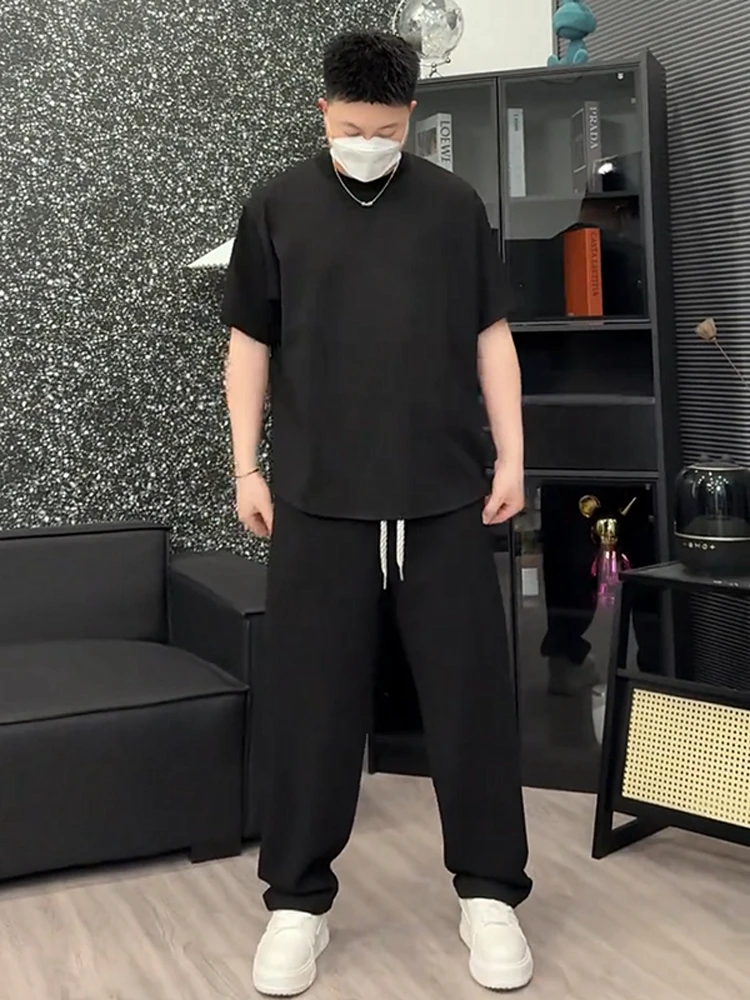 Summer New Lightweight Draped Casual Sports Set Men Loose Versatile Short Sleeve Straight Leg Pants Two Piece Set Fashionable
Summer New Lightweight Draped Casual Sports Set Men Loose Versatile Short Sleeve Straight Leg Pants Two Piece Set Fashionable