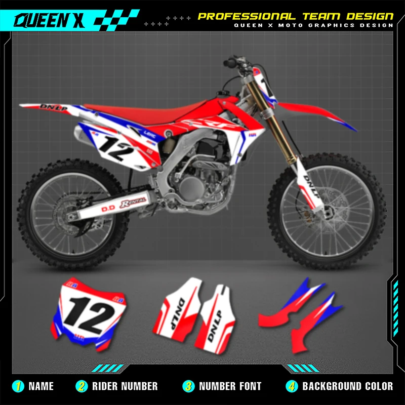 Queen X MOTOR Custom Team Motorcycle Graphics Decals Stickers Kit For Honda CRF250 CRF250R 2014-2017 CRF450 CRF450R 2013-2016
Queen X MOTOR Custom Team Motorcycle Graphics Decals Stickers Kit For Honda CRF250 CRF250R 2014-2017 CRF450 CRF450R 2013-2016