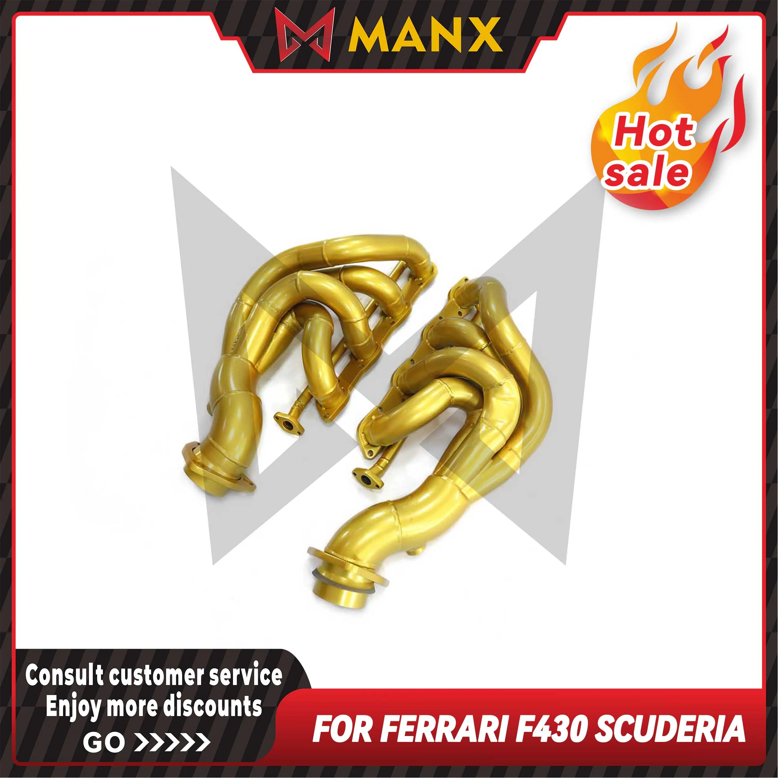 Коллектор выхлопной системы автомобиля MANX для Ferrari F430 Scuderia Header из нержавеющей стали, производительная выхлопная труба
Коллектор выхлопной системы автомобиля MANX для Ferrari F430 Scuderia Header из нержавеющей стали, производительная выхлопная труба