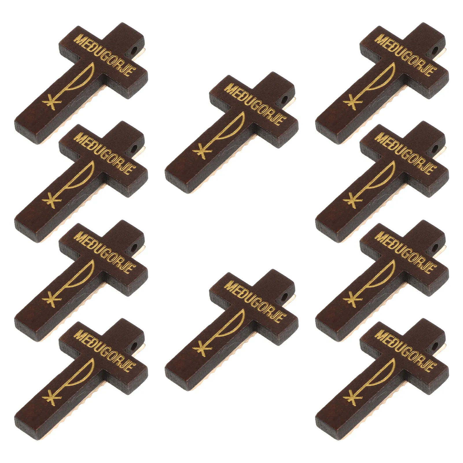10Pcs Gothic Cross Hair Clips Matte Black Beechwood Non Slip Duckbill Clips for Women Music Festivals Church Evening Events Punk
10Pcs Gothic Cross Hair Clips Matte Black Beechwood Non Slip Duckbill Clips for Women Music Festivals Church Evening Events Punk
