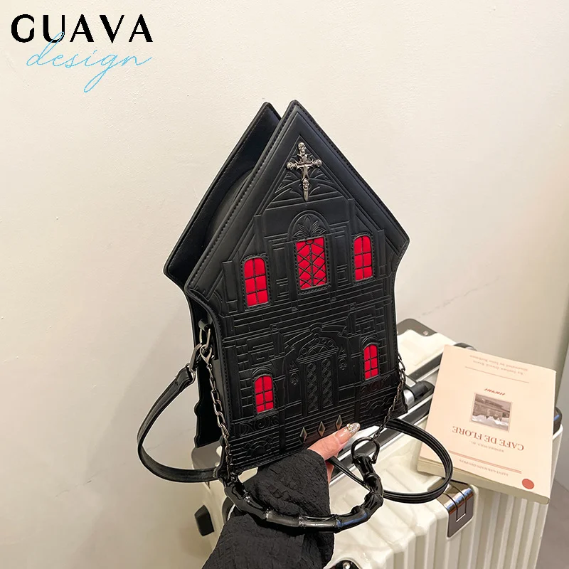 Creative Small Bag European and American Fashion Rivet Shoulder Bag Cross-body Bag House-shaped Bag
Creative Small Bag European and American Fashion Rivet Shoulder Bag Cross-body Bag House-shaped Bag