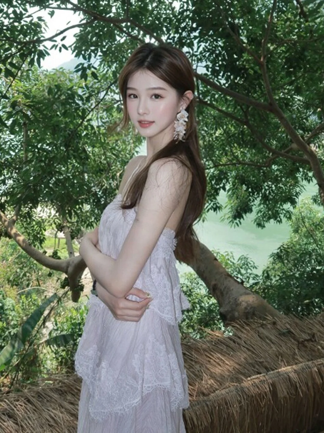 Sweet And Gentle Style Lace Strap Long Dress Women's Dress Summer Collection Casual Wear Wedding Party Outdoor City Walk
Sweet And Gentle Style Lace Strap Long Dress Women's Dress Summer Collection Casual Wear Wedding Party Outdoor City Walk