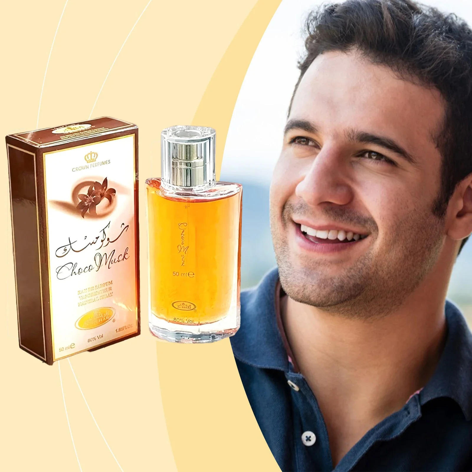 Choco Musk - Eau De Parfum Natural Spray 50 Ml Fragrance Gift Scent Blend Scented Cologne for Men
Choco Musk - Eau De Parfum Natural Spray 50 Ml Fragrance Gift Scent Blend Scented Cologne for Men