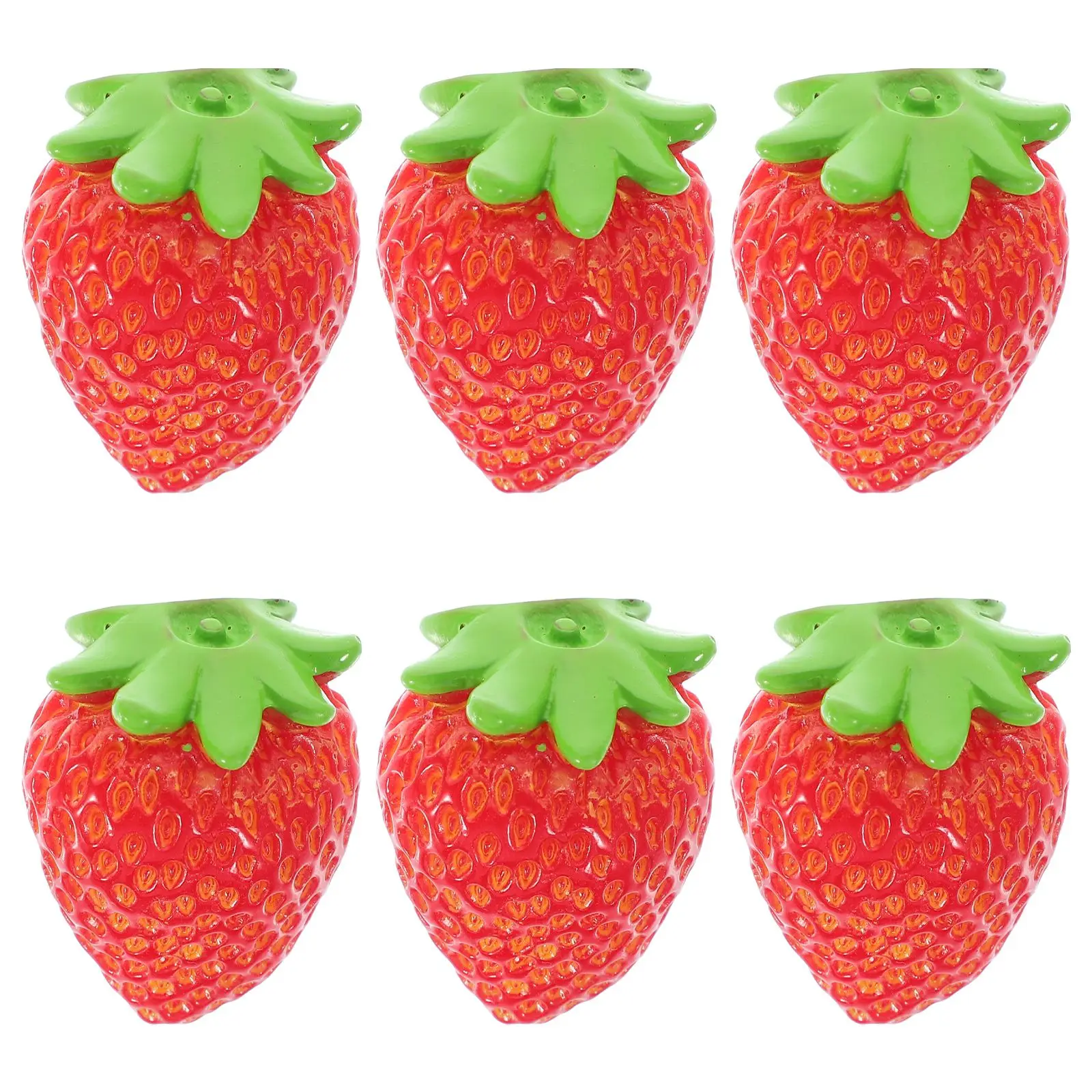 6 Pcs Simulated Strawberry Ornaments Artificial Miniature Fruits Decor Lifelike Compact Lightweight DIY Fruit Theme Decorations
6 Pcs Simulated Strawberry Ornaments Artificial Miniature Fruits Decor Lifelike Compact Lightweight DIY Fruit Theme Decorations