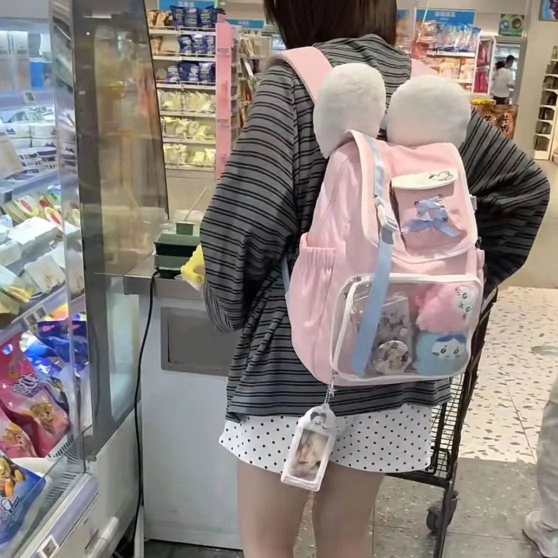 Big Ear Backpacks Women Kawaii Candy Color Ribbon Mochilas Para Mujer Large Capacity Students DIY Doll Show Ita Bags
Big Ear Backpacks Women Kawaii Candy Color Ribbon Mochilas Para Mujer Large Capacity Students DIY Doll Show Ita Bags