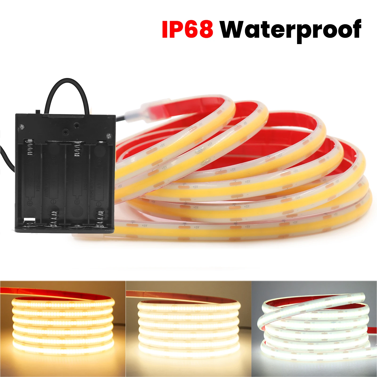 DC 5V COB Strip IP68 Водонепроницаемая батарея 4AA 3000K 4000K 6000K Лампа для шкафа Домашний декор Гибкая лента Веревка Светодиодный светильник
DC 5V COB Strip IP68 Водонепроницаемая батарея 4AA 3000K 4000K 6000K Лампа для шкафа Домашний декор Гибкая лента Веревка Светодиодный светильник