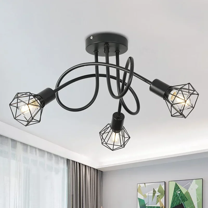 Modern LED Chandelier Ceiling Hanging 3 Heads Black Grille Wrought Iron Hanging Lights for Bedroom Lighting for Living Room
Modern LED Chandelier Ceiling Hanging 3 Heads Black Grille Wrought Iron Hanging Lights for Bedroom Lighting for Living Room