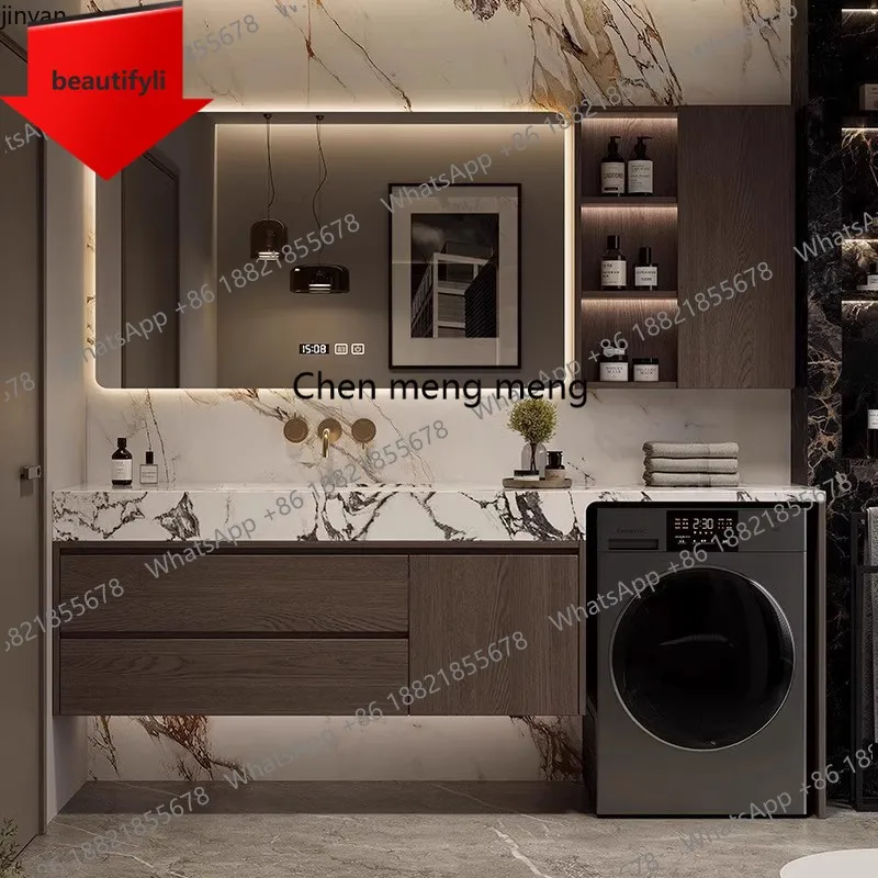 A46 Bathroom Vanity with Slab Ceramic Sink Wall-Mounted Plywood Bathroom Storage Cabinet with Drawer and Doors Washer Sintered S
A46 Bathroom Vanity with Slab Ceramic Sink Wall-Mounted Plywood Bathroom Storage Cabinet with Drawer and Doors Washer Sintered S