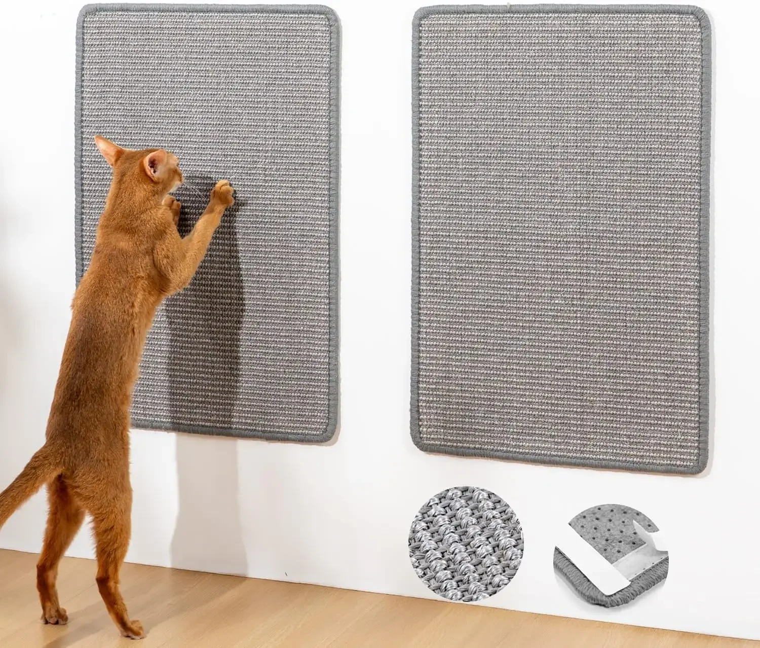 Natural Sisal Cat Scratcher Mat, Anti-Slip, Protects Furniture, 2 Pack
Natural Sisal Cat Scratcher Mat, Anti-Slip, Protects Furniture, 2 Pack