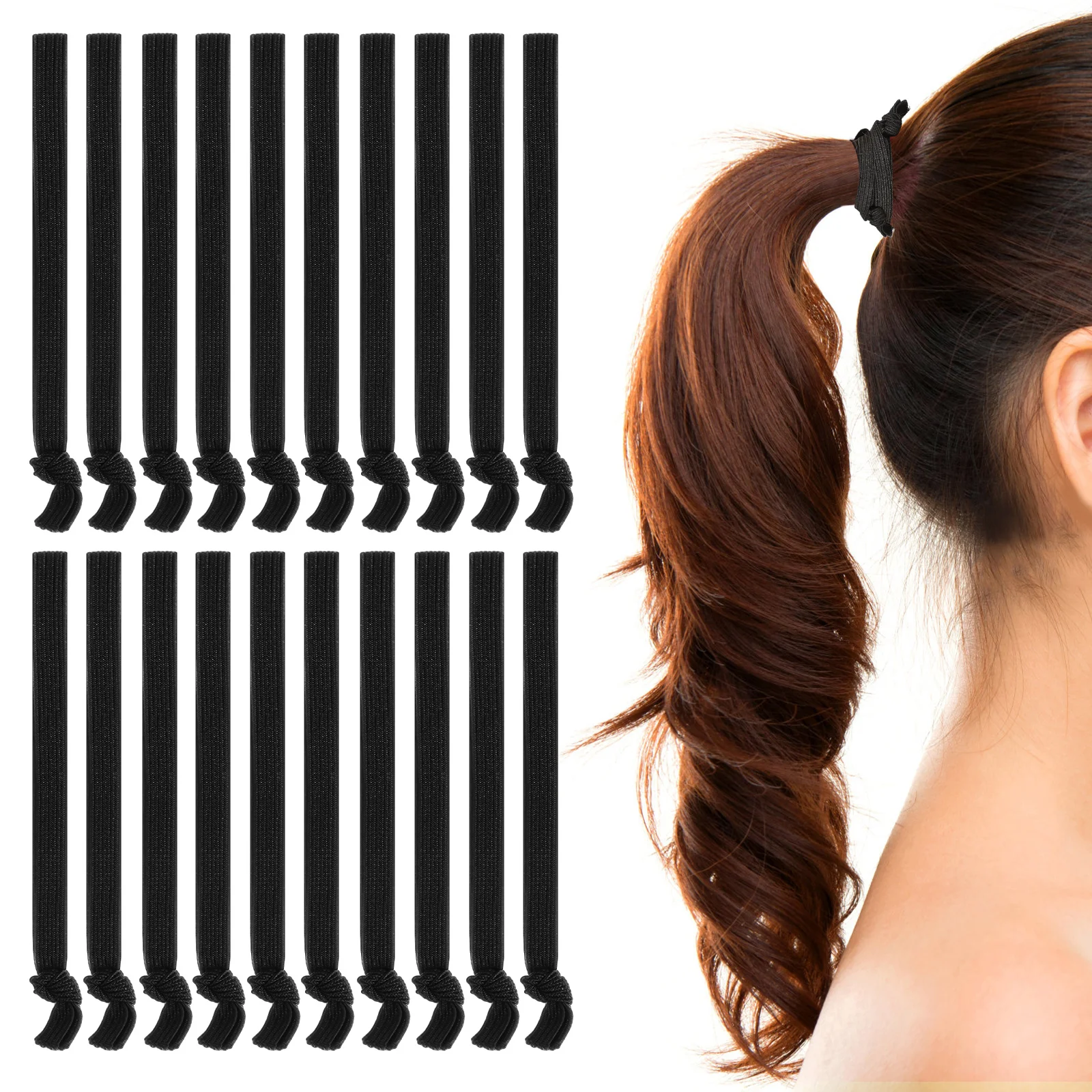 100 Pcs Slip Black Ties Hair Rope Black Elastic Ties Women Scrunchies Nylon Fabric No Crease Non Pull Hair Bands
100 Pcs Slip Black Ties Hair Rope Black Elastic Ties Women Scrunchies Nylon Fabric No Crease Non Pull Hair Bands