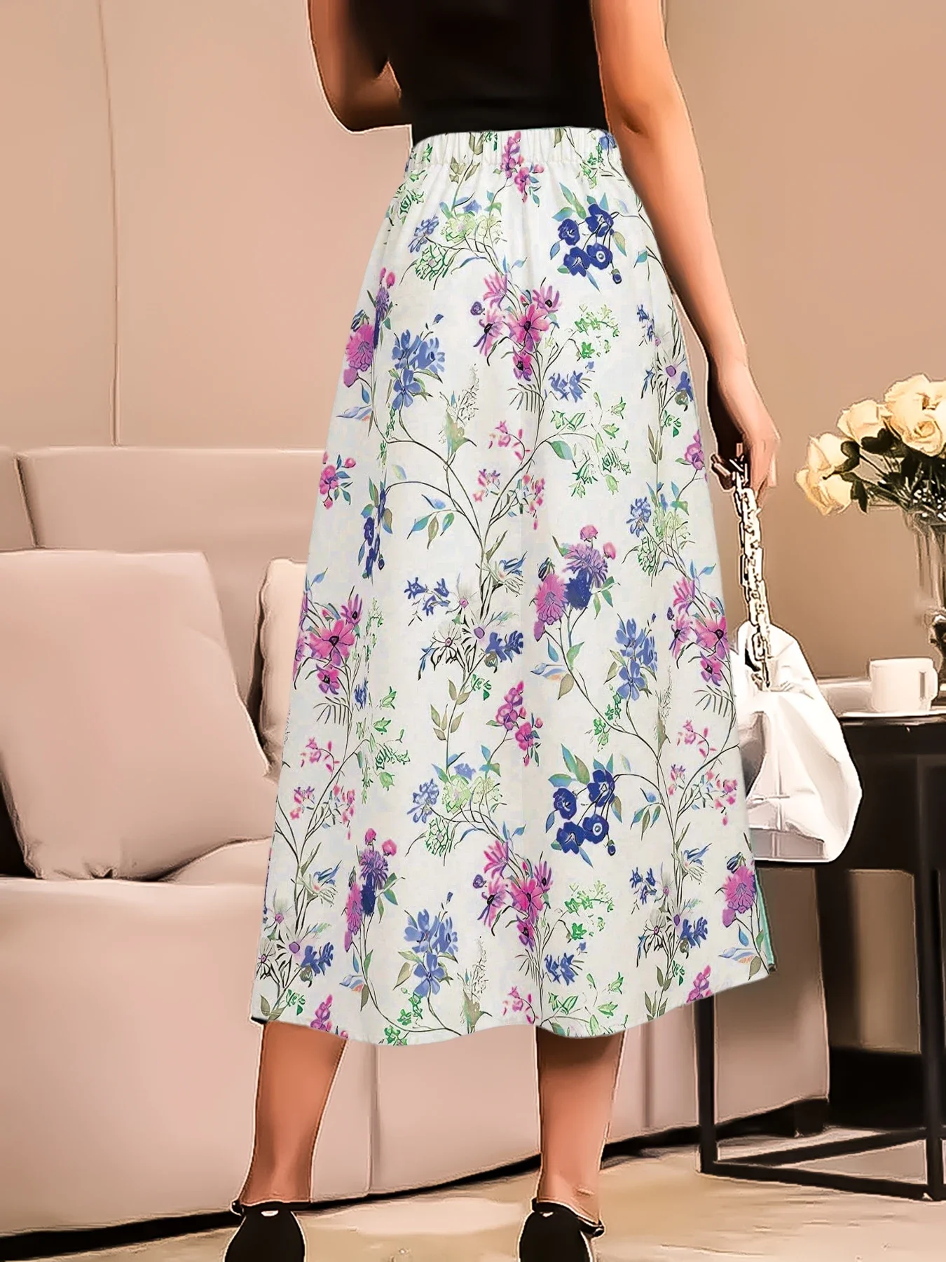 Zik Hekiy Allukasa Women's Spring, Summer and Autumn All-Over Flower Print Skirt Is Simple, Comfortable, Gentle and Versatile
Zik Hekiy Allukasa Women's Spring, Summer and Autumn All-Over Flower Print Skirt Is Simple, Comfortable, Gentle and Versatile
