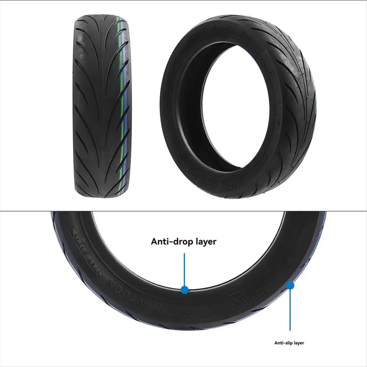 (ABYM) 10 Inch Electric Scooter Wheel Rubber Tyre Tubeless CST 10.5x2.5 Vacuum Tyre for Ninebot P65 P100 Kickscooter
(ABYM) 10 Inch Electric Scooter Wheel Rubber Tyre Tubeless CST 10.5x2.5 Vacuum Tyre for Ninebot P65 P100 Kickscooter