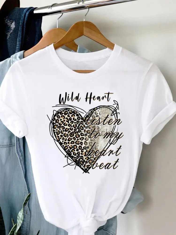 Leopard Love Heart Style 90s Tee Women Graphic T Top Clothing Lady Print Summer Cartoon Casual Cartoon Fashion Tshirts T-Shirt
Leopard Love Heart Style 90s Tee Women Graphic T Top Clothing Lady Print Summer Cartoon Casual Cartoon Fashion Tshirts T-Shirt