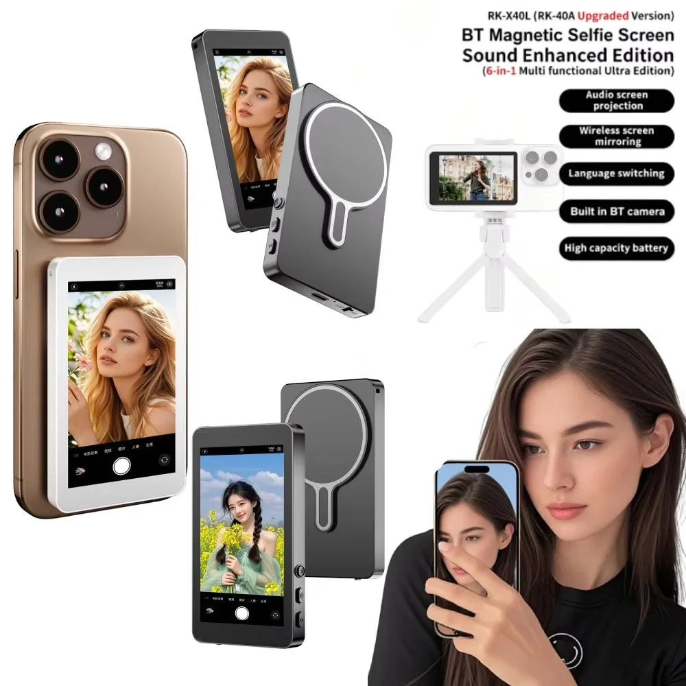 Wireless Monitor Rear Camera Screen Smartphone Selfie Magnetic Screen For Vlog Live Stream Video Recording Outdoor Selfie Tool
Wireless Monitor Rear Camera Screen Smartphone Selfie Magnetic Screen For Vlog Live Stream Video Recording Outdoor Selfie Tool