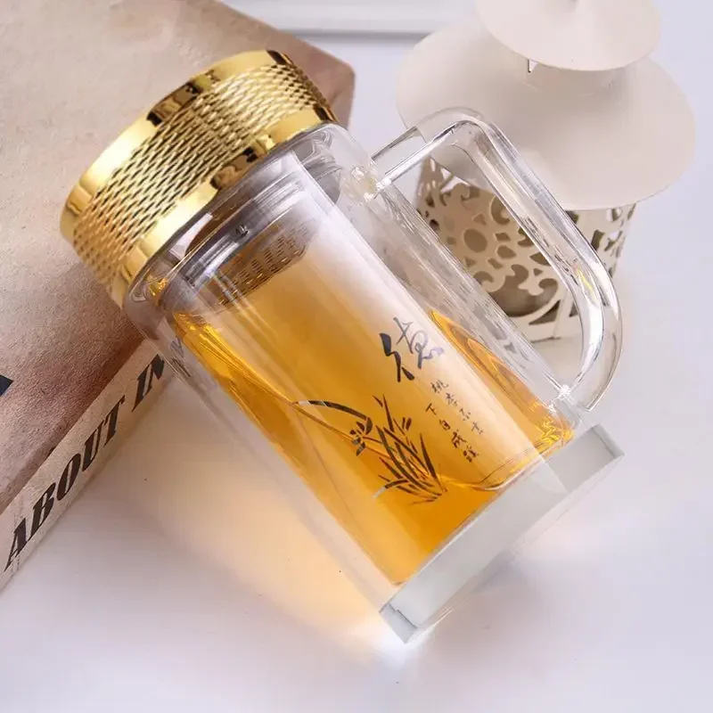 Двойная стеклянная чашка для воды, мужская чашка для воды с ситечком, офисная чашка большой емкости, чайная чашка, изоляционный горшок, вакуумный чайник, термос для
Двойная стеклянная чашка для воды, мужская чашка для воды с ситечком, офисная чашка большой емкости, чайная чашка, изоляционный горшок, вакуумный чайник, термос для