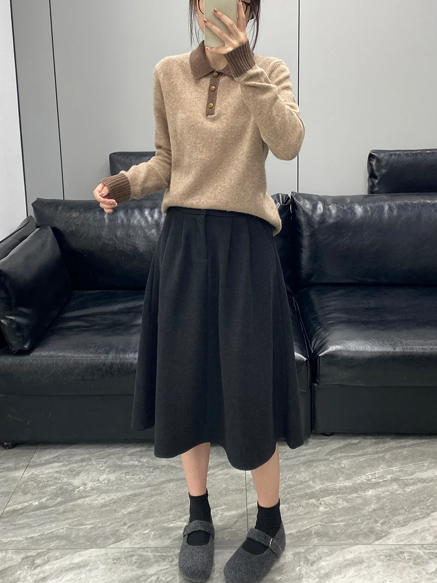 Warm Fce A-Line Skirt Women's Winter High Waist Cotton Blend Polyester Elastic Fiber Acetate Wool Blend Ci Commute Skirt
Warm Fce A-Line Skirt Women's Winter High Waist Cotton Blend Polyester Elastic Fiber Acetate Wool Blend Ci Commute Skirt