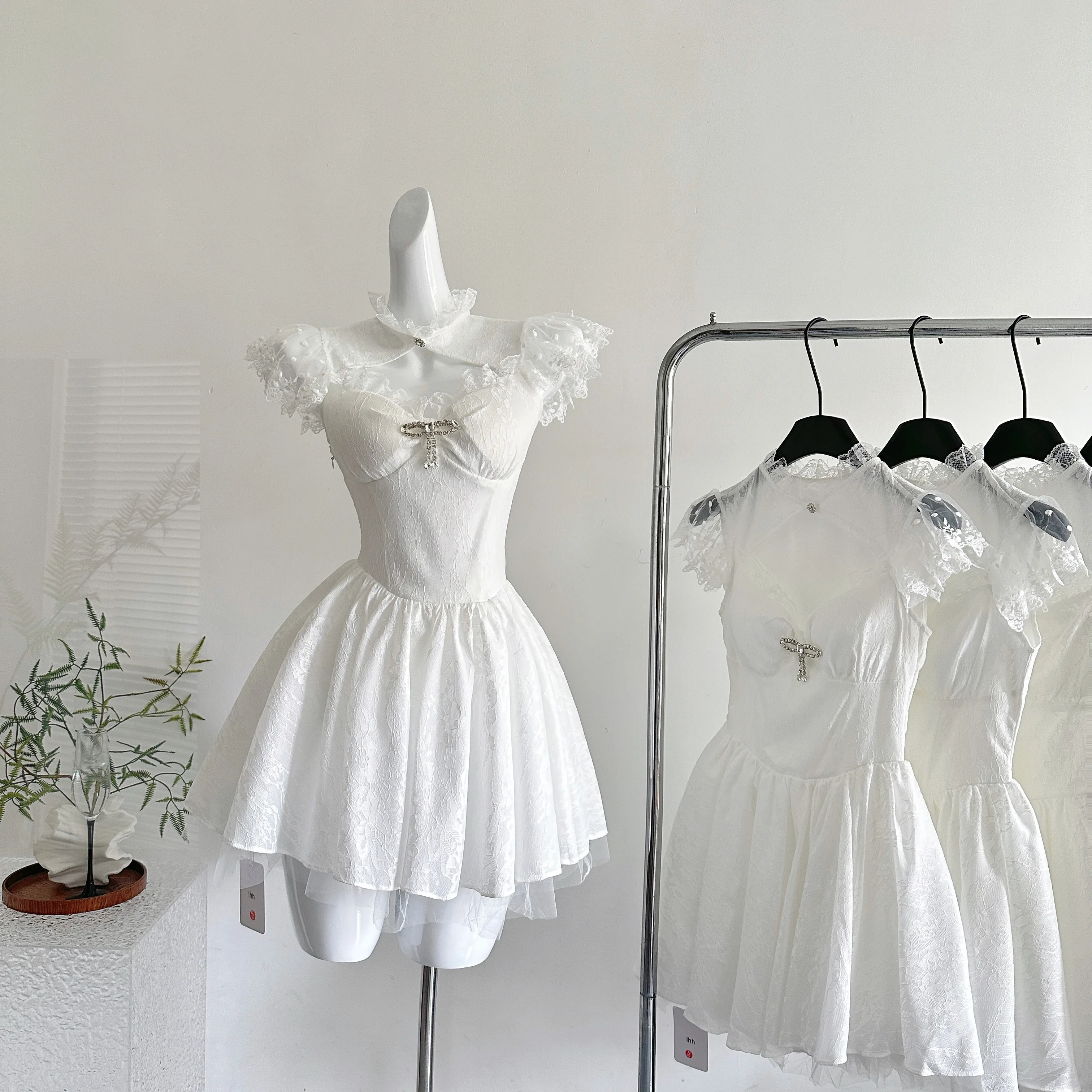 2025 Summer Women Ballet Core Wedding Dress Mini Chiffon Frock Shoujo One-Piece Prom Gown Evening Party Graduation Coquette New
2025 Summer Women Ballet Core Wedding Dress Mini Chiffon Frock Shoujo One-Piece Prom Gown Evening Party Graduation Coquette New