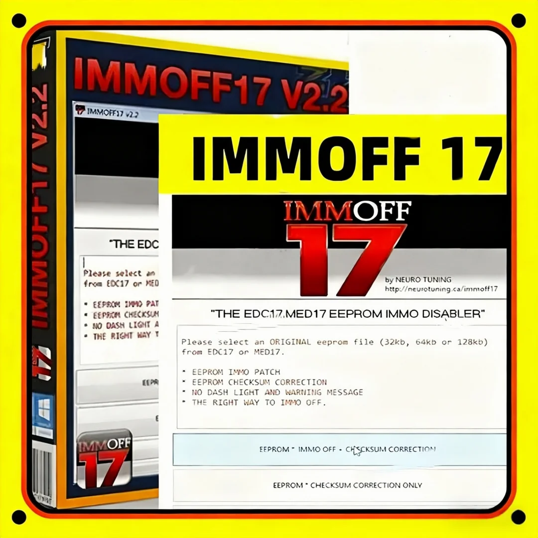 Новейшее программное обеспечение Immo Off IMMOFF 17 2025 года EDC17 Программа Immo Off Ecu Immoff 17 + Бесплатный ключ + Установка видео + Бесплатная установка помощи
Новейшее программное обеспечение Immo Off IMMOFF 17 2025 года EDC17 Программа Immo Off Ecu Immoff 17 + Бесплатный ключ + Установка видео + Бесплатная установка помощи