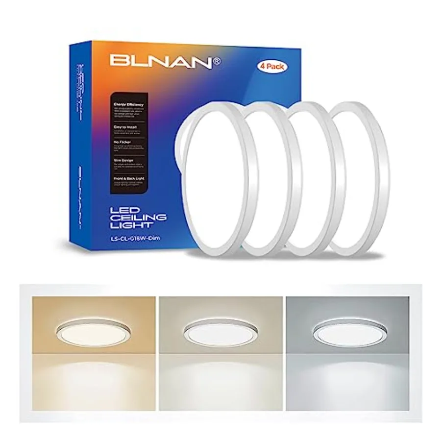 LED Flush Mount Ceiling Light 8.66 Inch 18W 3000K/4000K/5000K Hardwire Light Fixture Ultra Thin Round Lamp for Kitchen Porch Be
LED Flush Mount Ceiling Light 8.66 Inch 18W 3000K/4000K/5000K Hardwire Light Fixture Ultra Thin Round Lamp for Kitchen Porch Be