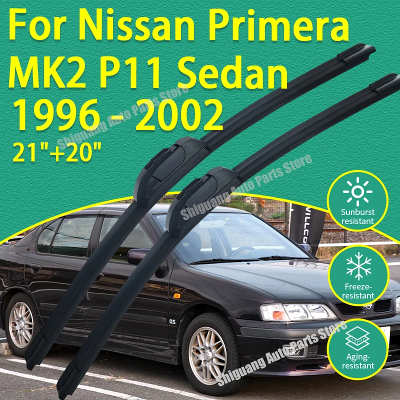 Front Silicone Coating Wipers for Nissan Primera MK2 P11 Sedan 1996 - 2002 Car Wiper Windshield Windscreen Blades Accessories
Front Silicone Coating Wipers for Nissan Primera MK2 P11 Sedan 1996 - 2002 Car Wiper Windshield Windscreen Blades Accessories