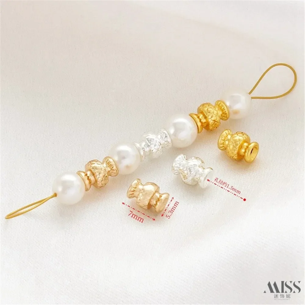 14K Gold Color Pattern Vase-shaped Through-hole Bead-separated Loose Beads DIY Handmade Bracelet Necklace Beaded Accessories
14K Gold Color Pattern Vase-shaped Through-hole Bead-separated Loose Beads DIY Handmade Bracelet Necklace Beaded Accessories