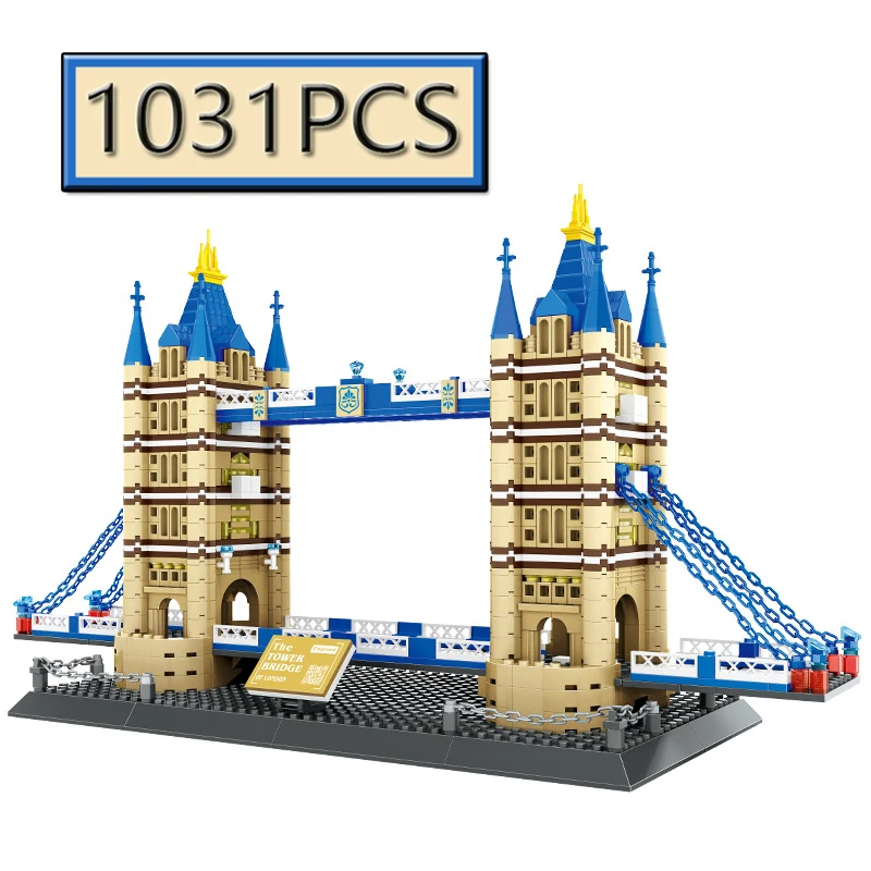 MOC 1031PCS Creative London Twin Towers Bridge City Street View Architectural Model Building Blocks Children's Puzzle Toys Gift
MOC 1031PCS Creative London Twin Towers Bridge City Street View Architectural Model Building Blocks Children's Puzzle Toys Gift