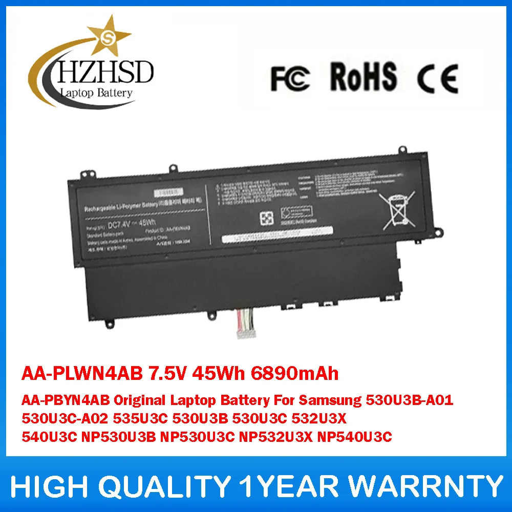 AA-PLWN4AB 7.5V 45Wh 6890mAh AA-PBYN4AB Оригинальный аккумулятор для ноутбука Samsung 530U3B-A01 530U3C-A02 535U3C 530U3B 530U3C 532U3X
AA-PLWN4AB 7.5V 45Wh 6890mAh AA-PBYN4AB Оригинальный аккумулятор для ноутбука Samsung 530U3B-A01 530U3C-A02 535U3C 530U3B 530U3C 532U3X
