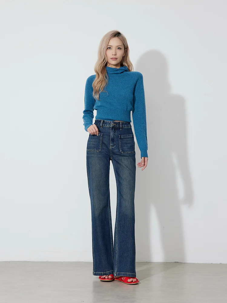 Джинсы женские с высокой талией, свободные, с широкими штанинами, RUGOSAM, новинка ранней осени, из матового хлопкового денима, RB0709
Джинсы женские с высокой талией, свободные, с широкими штанинами, RUGOSAM, новинка ранней осени, из матового хлопкового денима, RB0709