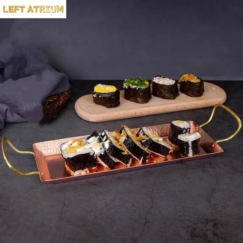 Rectangle Shape Copper Fruit Tray,Retro Engraving Hammer Texture Home Portable Sushi Plate,Snack Plate Table Wedding Tableware
Rectangle Shape Copper Fruit Tray,Retro Engraving Hammer Texture Home Portable Sushi Plate,Snack Plate Table Wedding Tableware