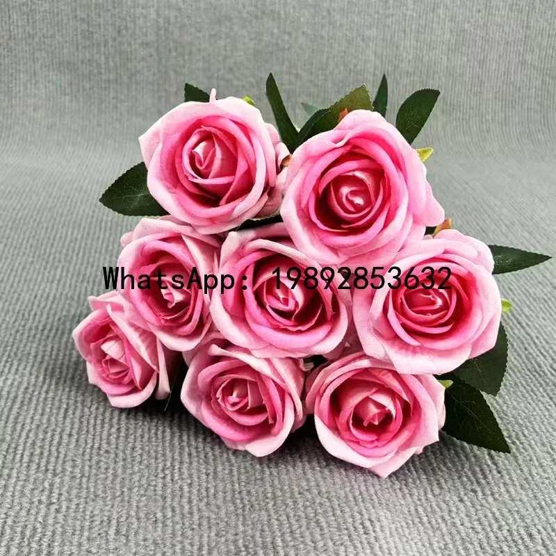 Xsingle stem faux rose with flocked petals, artificial wedding flowers, floral arrangement, fake flowers, 10-piece set
Xsingle stem faux rose with flocked petals, artificial wedding flowers, floral arrangement, fake flowers, 10-piece set