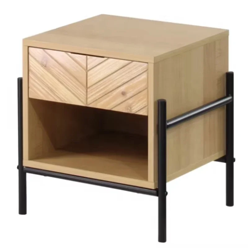 Modern small space bedroom bedside table with storage space, 1 drawer, wooden design
Modern small space bedroom bedside table with storage space, 1 drawer, wooden design