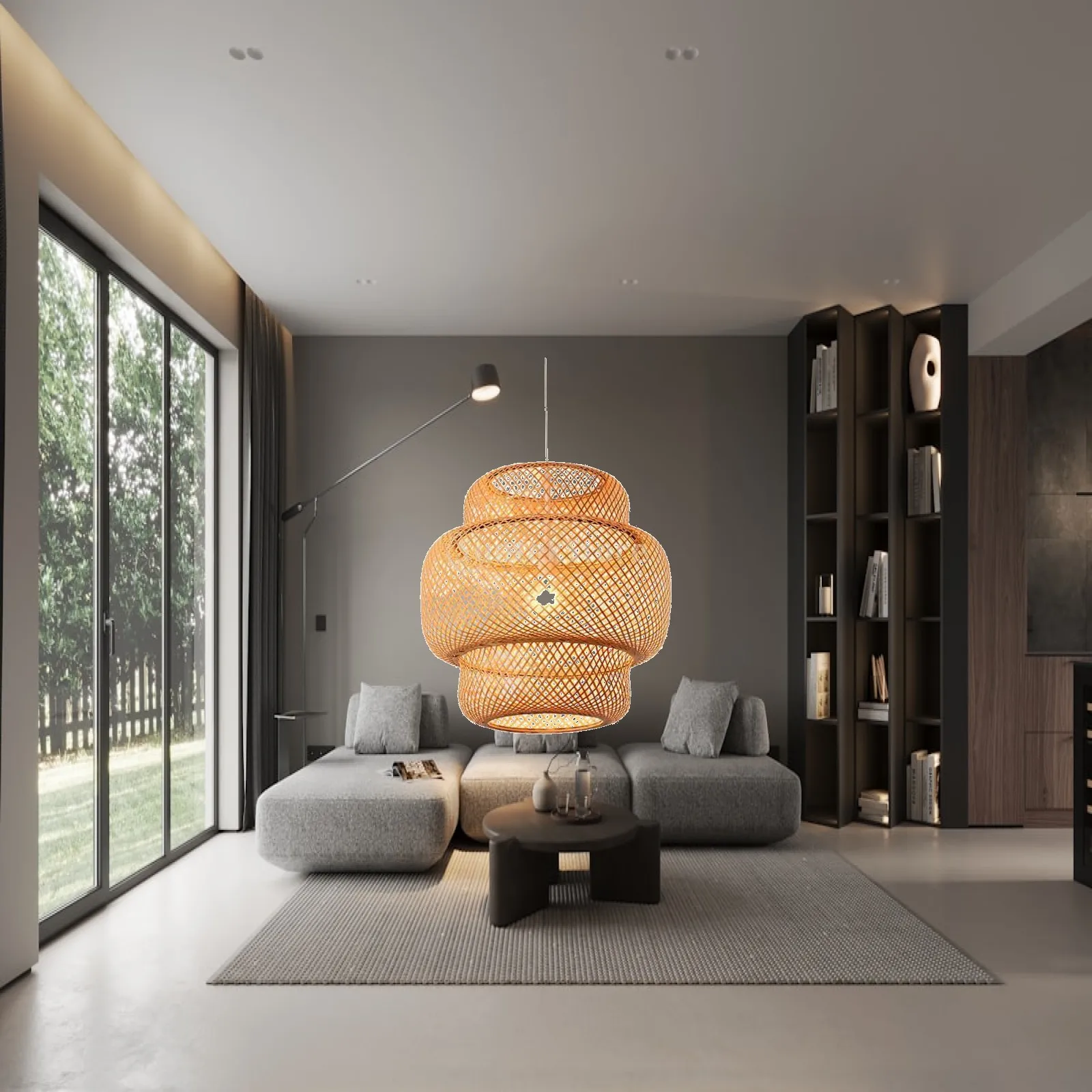 Natural Bamboo Lampshade Ceiling Hanging Lamp E27 Fitting for Dining Room Indoor Modern Decoration
Natural Bamboo Lampshade Ceiling Hanging Lamp E27 Fitting for Dining Room Indoor Modern Decoration