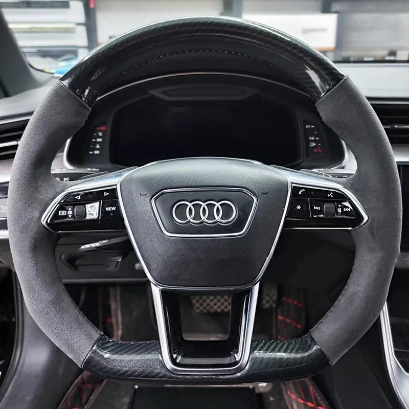 Для Audi A3 A4 A5 A6 A7 A8 Q3 Q5 Q7 Q8 SQ5 Нескользящий замшевый чехол на руль из углеродного волокна с ручной прошивкой
Для Audi A3 A4 A5 A6 A7 A8 Q3 Q5 Q7 Q8 SQ5 Нескользящий замшевый чехол на руль из углеродного волокна с ручной прошивкой