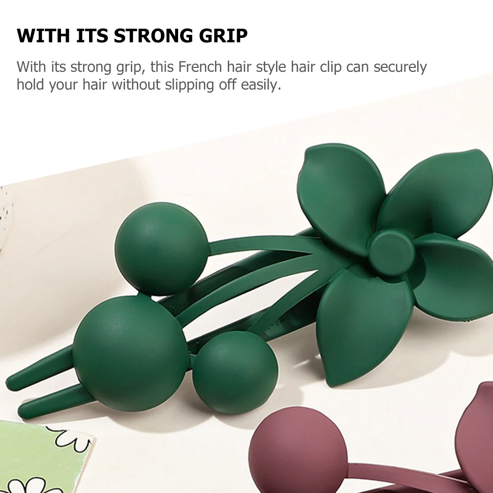3 Pcs Hair Clips French for Women Vintage Barrettes Accessories Flower Green Decorative
3 Pcs Hair Clips French for Women Vintage Barrettes Accessories Flower Green Decorative