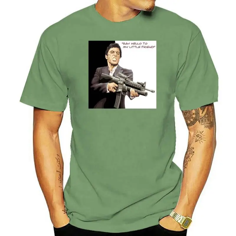 Хлопковая футболка с графическим принтом «Say Hello To My Little Friend- Scarface», короткая и длинная качественная Повседневная футболка с принтом
Хлопковая футболка с графическим принтом «Say Hello To My Little Friend- Scarface», короткая и длинная качественная Повседневная футболка с принтом