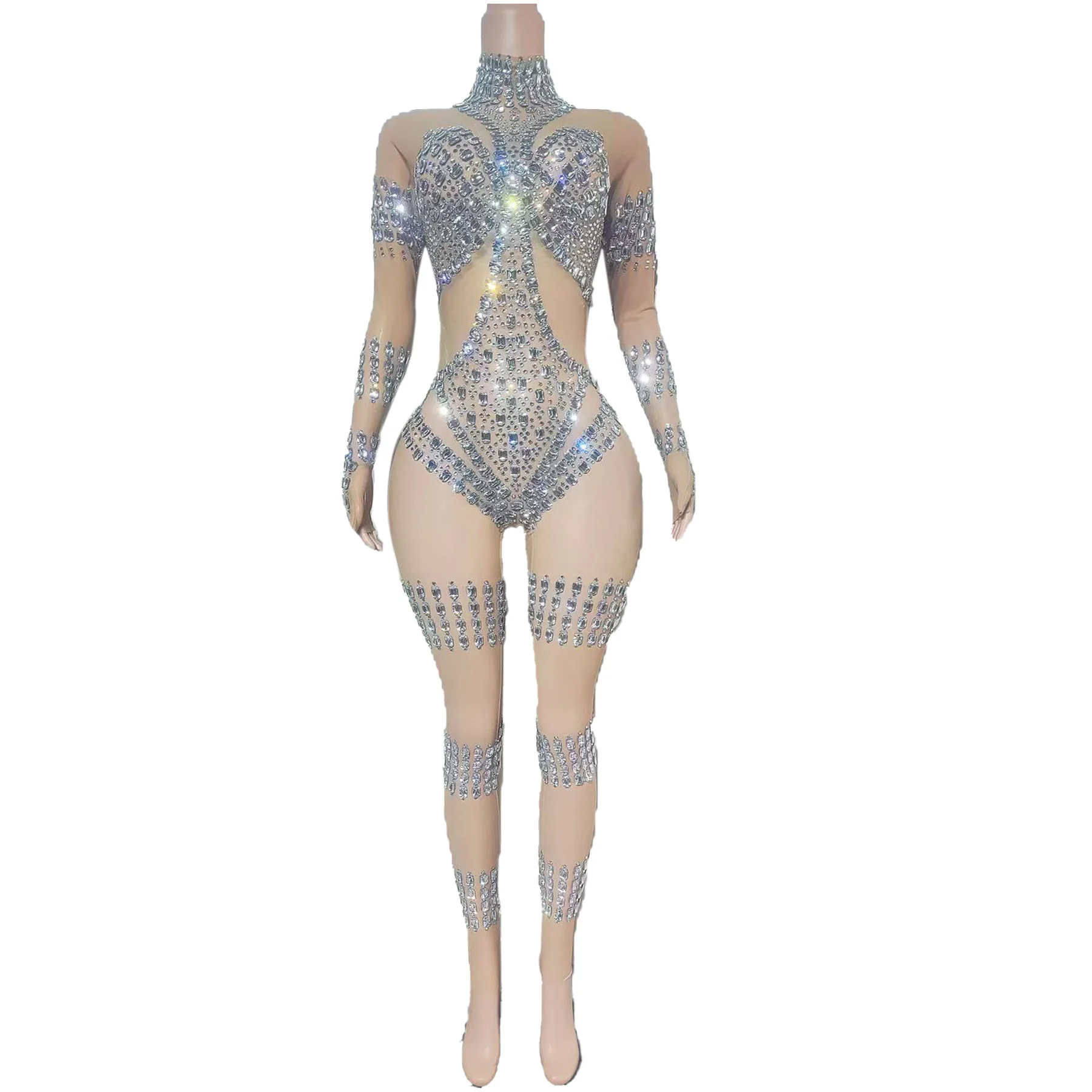Luka Sparkling Silver Rhinestone Jumpsuit High Elasticity Women Tight Pants Bar Performance Costume Prom Music Festival Gowns
Luka Sparkling Silver Rhinestone Jumpsuit High Elasticity Women Tight Pants Bar Performance Costume Prom Music Festival Gowns