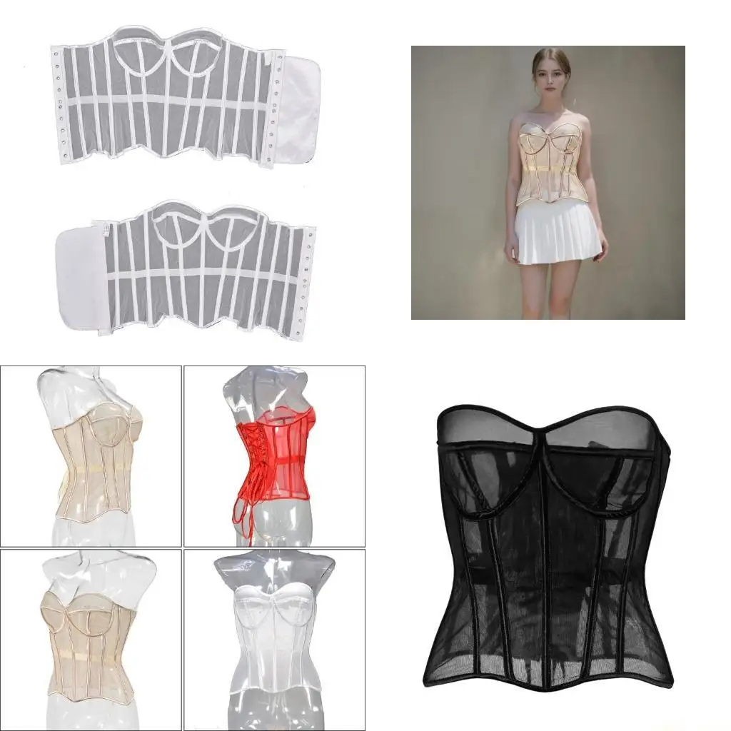 31BF Прозрачный корсетный бюстгальтер для женщин на шнуровке с завязками в виде рыбьих косточек, бюстье для талии, французские
31BF Прозрачный корсетный бюстгальтер для женщин на шнуровке с завязками в виде рыбьих косточек, бюстье для талии, французские