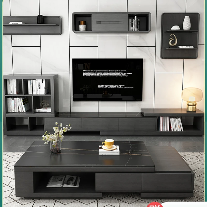 HJ Black Stone Plate Coffee Table TV Cabinet Combination Modern Living Room Marble Tea Table
HJ Black Stone Plate Coffee Table TV Cabinet Combination Modern Living Room Marble Tea Table