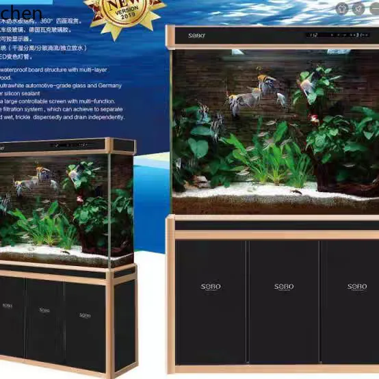 HYS Cabinet Integrated Large Aquarium for Living Room Home Use Ultra-clear Glass Bottom Filter Dragon Fish Tank
HYS Cabinet Integrated Large Aquarium for Living Room Home Use Ultra-clear Glass Bottom Filter Dragon Fish Tank