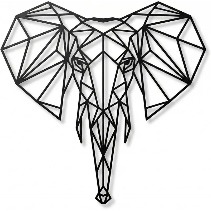 CX metal wall hanging art geometric elephant head metal wall hanging decoration, bedroom, living room wall hanging
CX metal wall hanging art geometric elephant head metal wall hanging decoration, bedroom, living room wall hanging