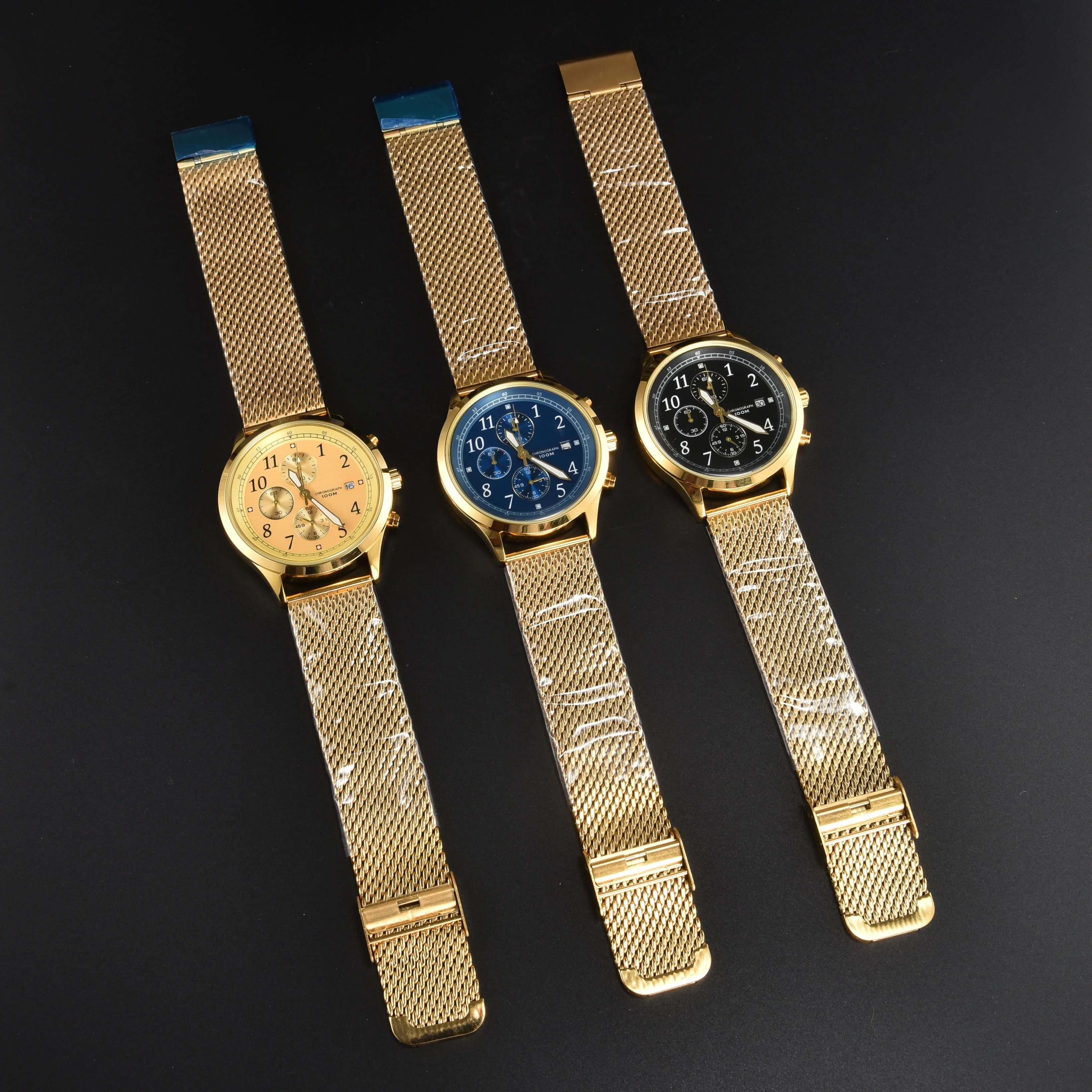2026 Multi Dial Chronograph Men Watch Gold Mesh Band Quartz Wristwatch for Daily & Business Watch
2026 Multi Dial Chronograph Men Watch Gold Mesh Band Quartz Wristwatch for Daily & Business Watch