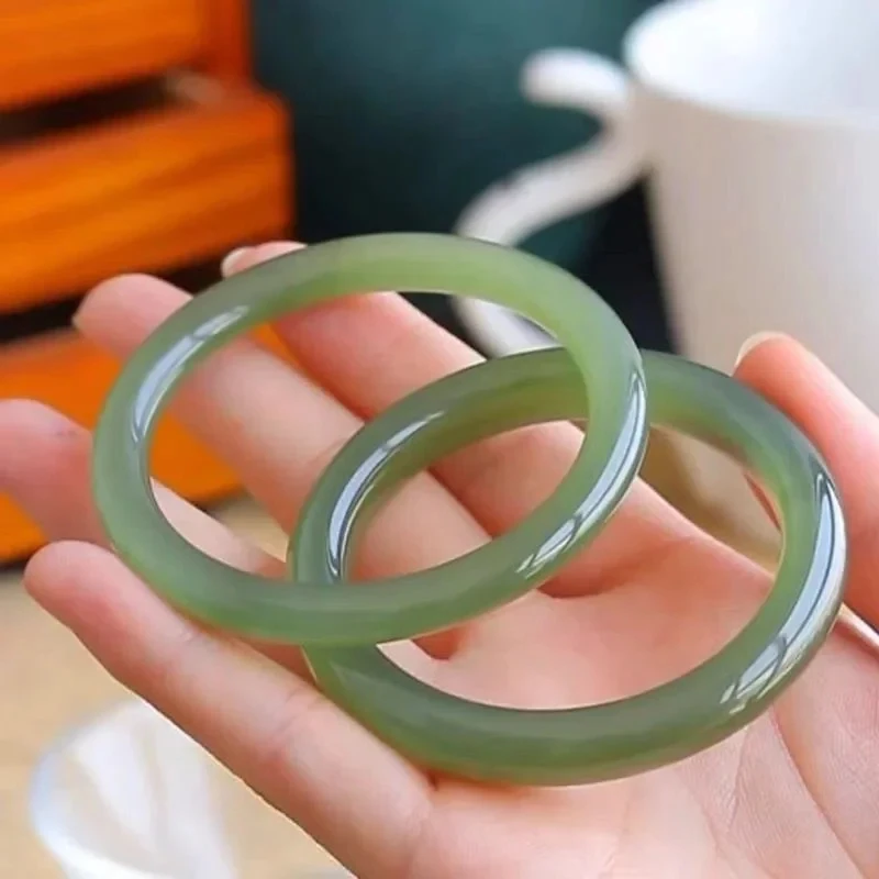 Chinese Hetian Jade Bracelet 54-64mm Charm Jewellery Fashion Accessories Hand-Carved Man Woman Luck Round Bangle Amulet Gifts
Chinese Hetian Jade Bracelet 54-64mm Charm Jewellery Fashion Accessories Hand-Carved Man Woman Luck Round Bangle Amulet Gifts